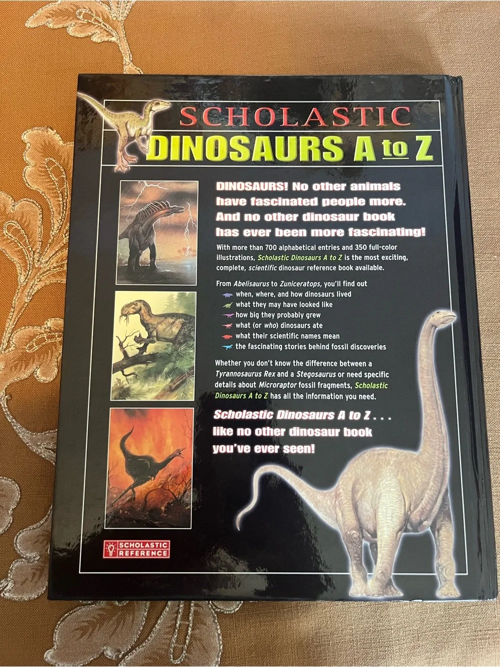 Scholastic Dinosaurs A to Z - Yellow & Black Cover